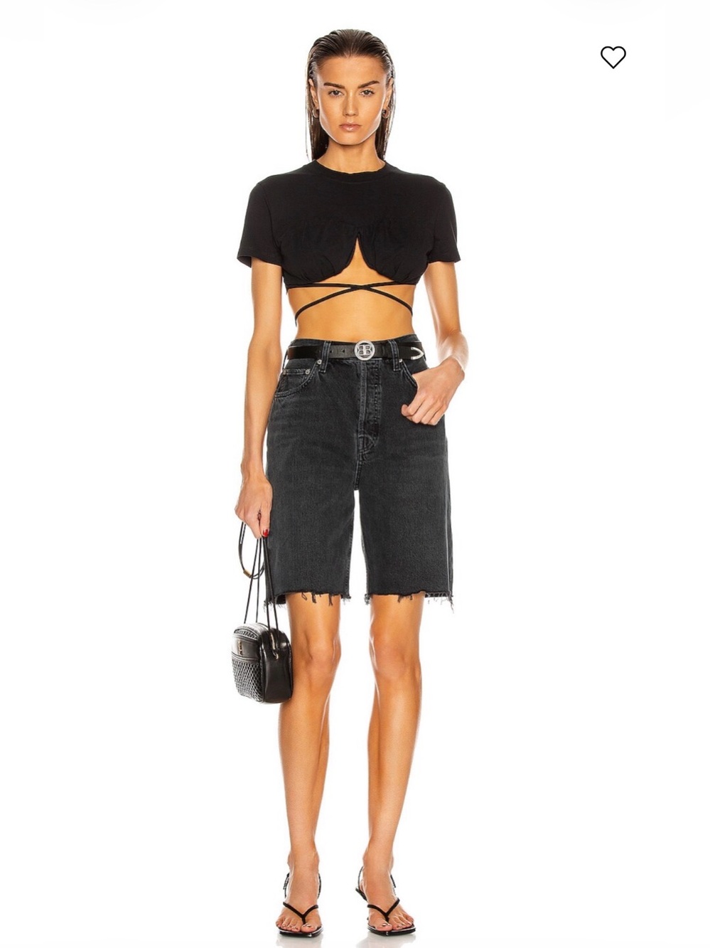 AGOLDE 90’s Pinch Waist Denim Shorts in Nix, Size 27